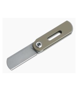 D Rocket Design OvalMoon Blasted AEB-L Smooth FDE Cerakote Aluminum Swivel Folder 0071
