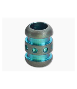 Ti Survival Titanium Lanyard Bead Droid Stonewashed Green Anodized