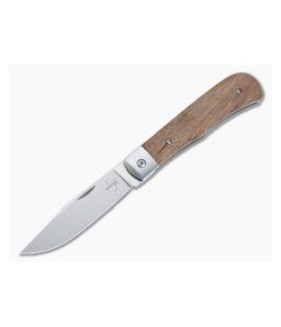 Boker Plus Bonfire Trapper Satin D2 Bubinga Wood Liner Lock Front Flipper 01BO181