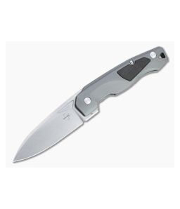 Boker Plus Aluma Flipper Manasherov Stonewashed D2 Gray Aluminum Folder 01BO463