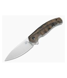Fox Knives Ziggy Anso Design Ziricote Wood Satin N690Co Liner Lock Flipper 308ZW
