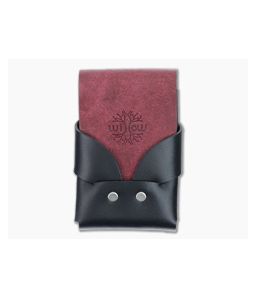 Willow Craft Goods Slim Swaddle Leather Wallet Black And Bordeaux Colorway WCG-02
