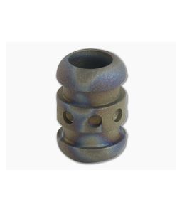Ti Survival Titanium Lanyard Bead Droid Sandblasted Random Flame Anodized