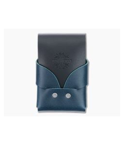 Willow Craft Goods Slim Swaddle Leather Wallet Ocean Blue And Black Colorway WCG-03
