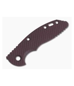 Hinderer Knives XM-18 3" Textured Burgundy Canvas Micarta Handle Scale 0787