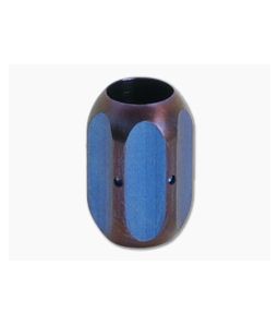 Ti Survival Titanium Lanyard Bead Hex Blue/Purple Anodized 082