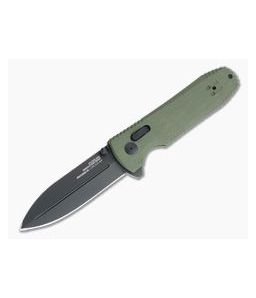 SOG Pentagon XR Black Cerakote XHP OD Green G10 XR Lock Flipper 12-61-02-57