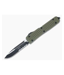 Microtech Ultratech Frag OD Green G10 Part Serrated M390 121-2FRGTODS