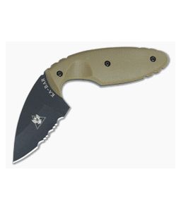 Kabar Small TDI Knife Coyote Brown Partially Serrated 1477CB