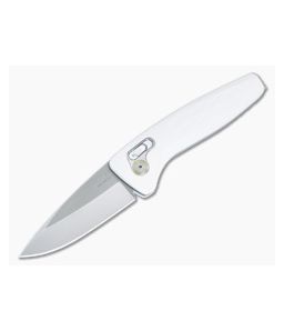 SOG One-Zero XR Lock Automatic White Aluminum Handles Satin S35VN Drop Point 15-73-02-57