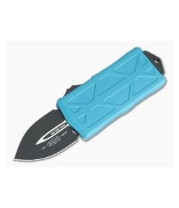 Microtech Exocet Turquoise Handle Black Plain Double Edge CA Legal OTF Auto 157-1TQ-204P