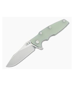 Hinderer Eklipse 3.5 Skinny Hollow Ground Slicer Translucent Green G10 Stonewash