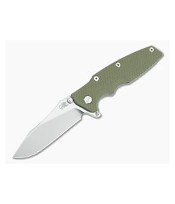Hinderer Eklipse 3.5 Skinny Hollow Ground Slicer OD Green G10 Stonewash