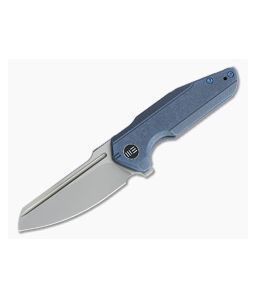 WE Knives Starhawk Flipper Blasted 20CV Stonewashed Blue Titanium Folder WE21017-4