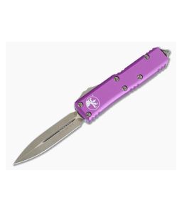 Microtech UTX-85 Violet Handle OTF Bronzed M390 Double Edge 232-13VI