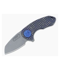 Curtiss Knives F3 Compact Blue/Bronze Frag-Milled Titanium Blasted MagnaCut Wharncliffe Flipper CK-23