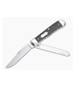 Case Trapper Smooth Black Sycamore Wood Slip Joint 25570