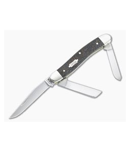 Case Medium Stockman Smooth Black Sycamore Wood Slip Joint 25573
