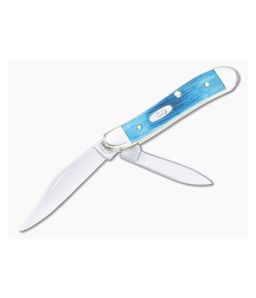 Case Peanut Caribbean Blue Sawcut Jig Bone Slip Joint 25596