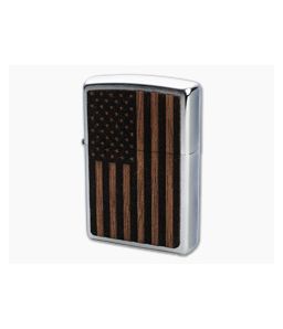 Zippo Windproof Lighter Woodchuck USA American Flag 29966