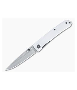 Gerber Affinity Stonewashed Drop Point Silver Aluminum Steel Frame Lock Folder 30-001867