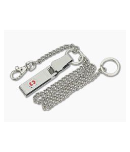 Victorinox Belt Hanging Clip with Chain Stainless Steel 4.1860-X1