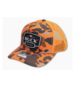 Buck Blaze Duck Camo Orange Hat 