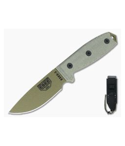 ESEE 3 Plain Edge with MOLLE Back Dark Earth Blade