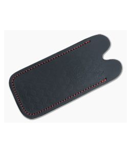 Case Black Leather Knife Sheath Slip Pouch Herringbone 41411
