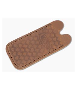 Case Brown Leather Knife Sheath Slip Pouch Herringbone 41412