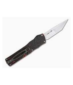 Brian Tighe Twist Tighe Small Satin RWL34 Tanto Mars Valley FatCarbon Carbon Fiber OTF Automatic 4302