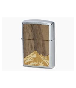 Zippo Windproof Lighter Woodchuck USA Walnut Mountains 49800
