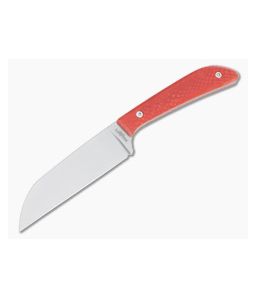 Lhotak Designs Fixed Blade Scrap Knife Red Snake Juma ATI 425 Sheepsfoot Blade 4981