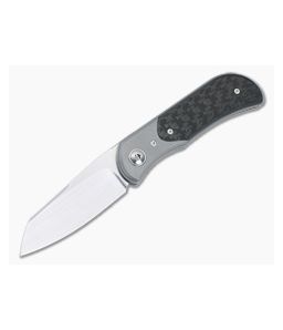 Trevor Burger Custom EXK Sheepsfoot Recessed 3K Twill Carbon Fiber with Titanium Bolster