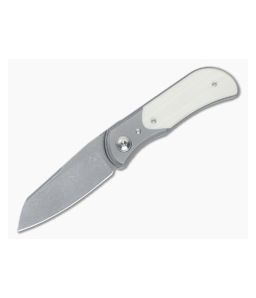 Trevor Burger Custom EXK Sheepsfoot Recessed Ivory White G10 with Titanium Bolster