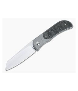 Trevor Burger Custom LEXK Sheepsfoot Recessed Black Camo Fatcarbon with Titanium Bolster