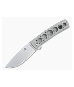 Brad Zinker Custom FR Frame Lock Tumbled Titanium