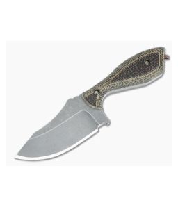 Otha Custom Klax Drop Point Natural Micarta