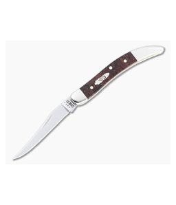 Case Smooth Small Texas Toothpick Brown Maple Burl Wood 64066