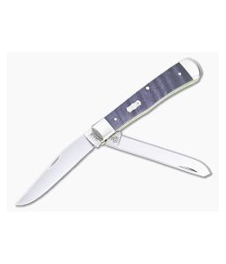 Case Trapper Smooth Purple Curly Maple Wood Slip Joint Folder 80540