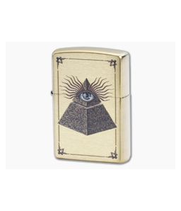 Zippo Windproof Lighter Brushed Brass Eye of Providence 81118