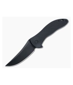 CIVIVI Synergy4 Flipper Black G10 Handle Black Coated Nitro-V Trailing Point C21018A-1