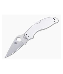 Spyderco UpTern Satin Plain Edge Stainless Steel Back Lock Folder C261P