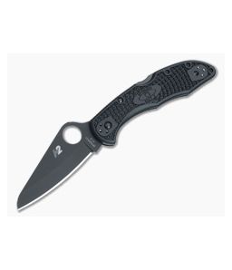 Spyderco Salt 2 Black Plain H2 Black FRN C88PBBK2