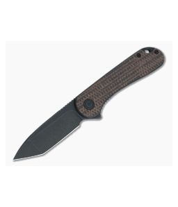 CIVIVI Elementum Tanto Dark Brown Matrix Micarta Black Stonewashed D2 Liner Lock Flipper C907T-C
