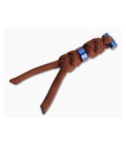 Chris Reeve Large Sebenza/Umnumzaan Lanyard Rust with Blue Bead