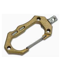 Tuff-Writer Tumbled Brass Carabiner with SS Swivel