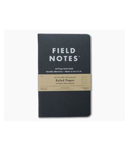 Field Notes Pitch Black Large Notebook Ruled Paper 2-Pack FN-36