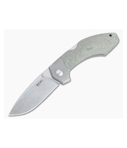 MKM Mikita x Rumici Hero Stonewashed M390 Green Canvas Micarta Advanced Back Lock Folder HR-GCT
