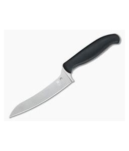 Spyderco Pointed Z-Cut Black Plain Edge Kitchen Knife K14PBK